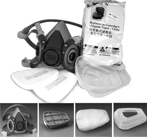 3M6200防毒面具双滤盒设计,呼气阻力低规格型号及价格 高温手套 防毒面具 焊接防护 劳保用品